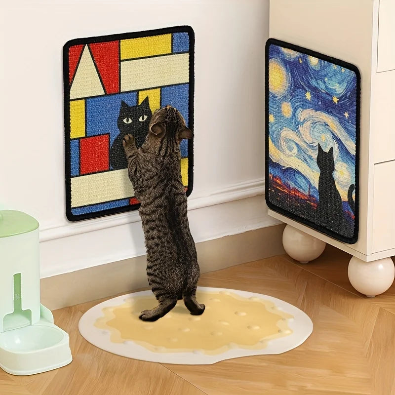 Wall Art Cat Scratch Pad — Protect Your Walls & Actually Look Good Doing It