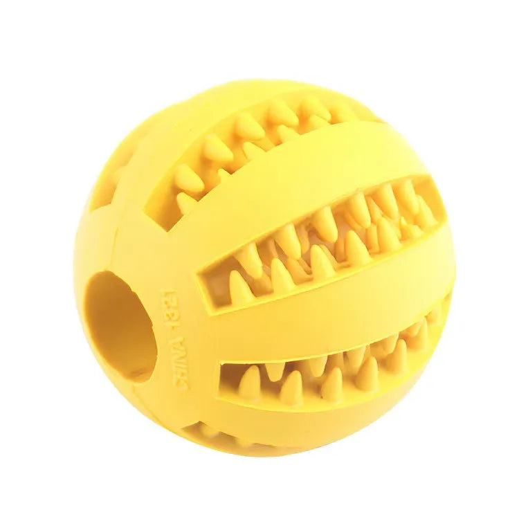 IQ Treat Dispensing Chew Ball — Interactive Dog Toy for Boredom & Teeth Cleaning
