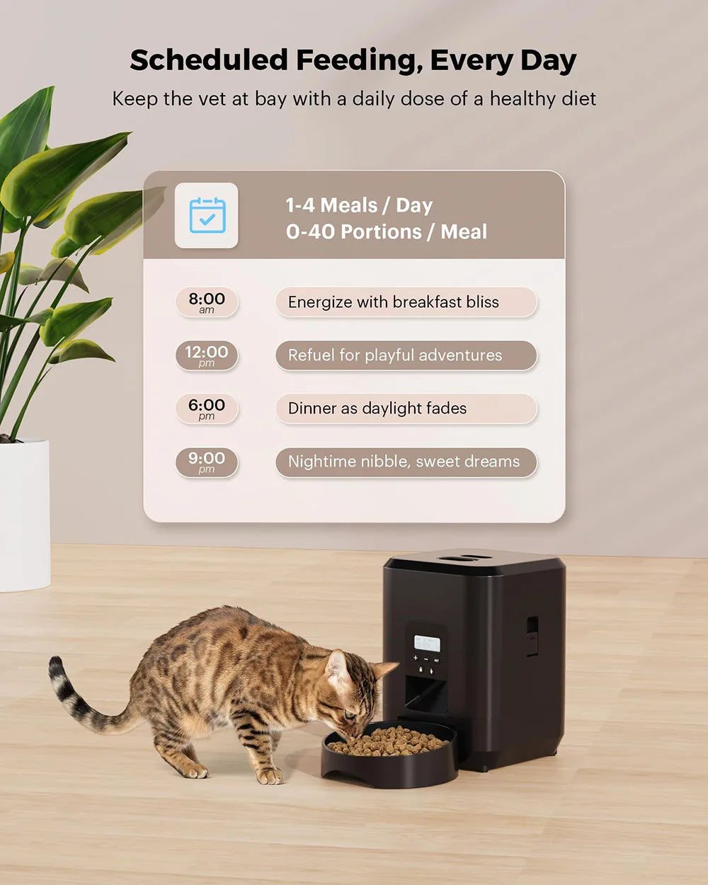 Automatic Pet Feeder with Digital Timer — Scheduled Meals for Cats & Dogs