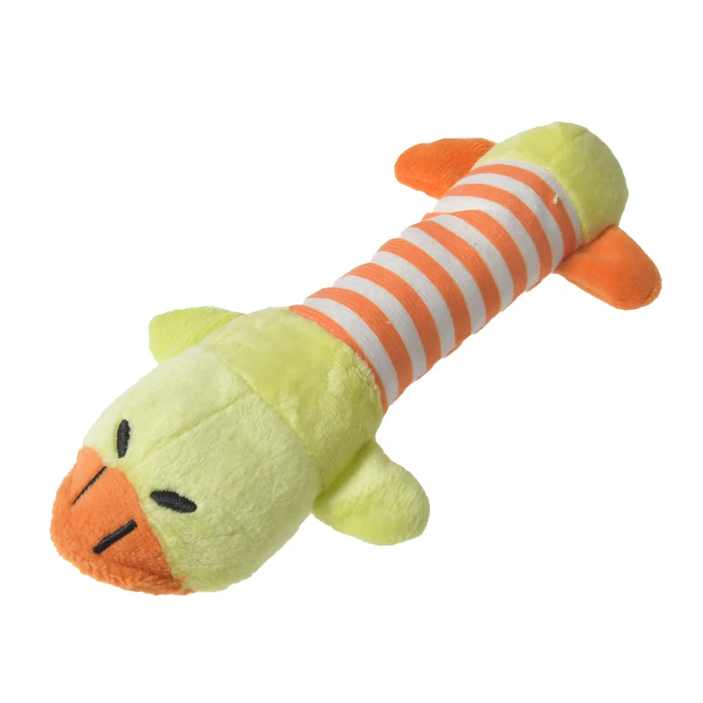 Plush Dinosaur Dog Toy — Squeaky Stuffed Chew Toy for Dogs & Cats