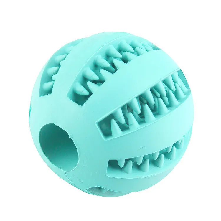 IQ Treat Dispensing Chew Ball — Interactive Dog Toy for Boredom & Teeth Cleaning
