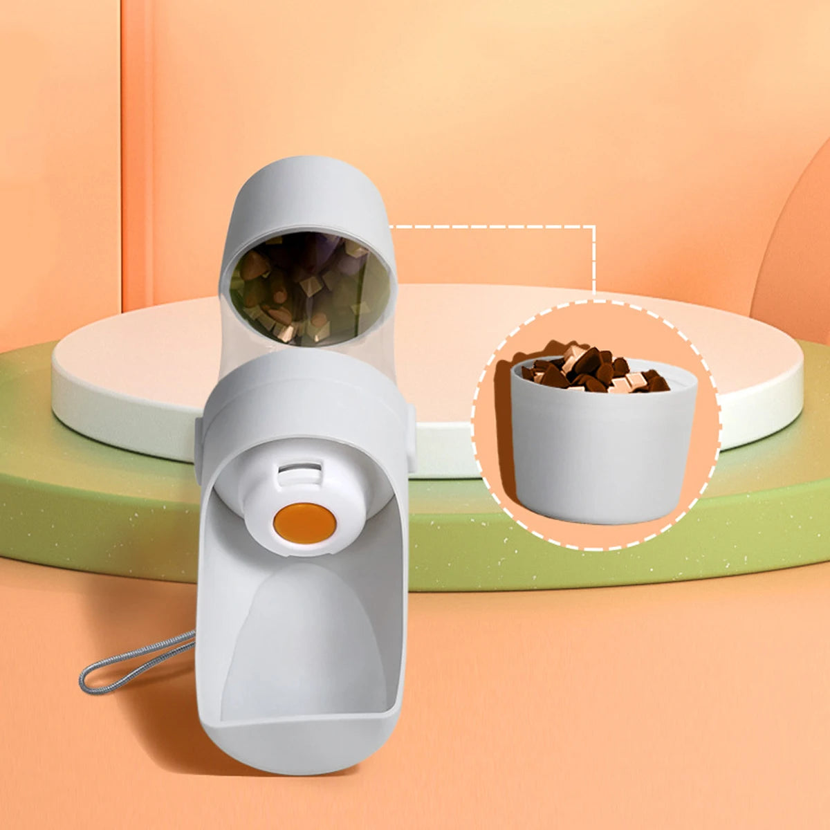 2-in-1 Portable Dog Water Bottle & Food Feeder — Perfect for Walks & Travel