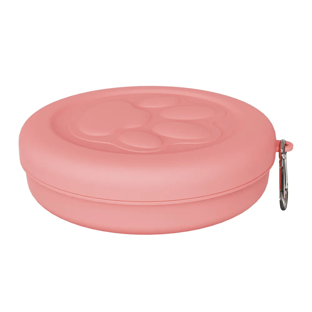Collapsible Silicone Pet Travel Bowl — Foldable & Clip-On for Hikes & Adventures