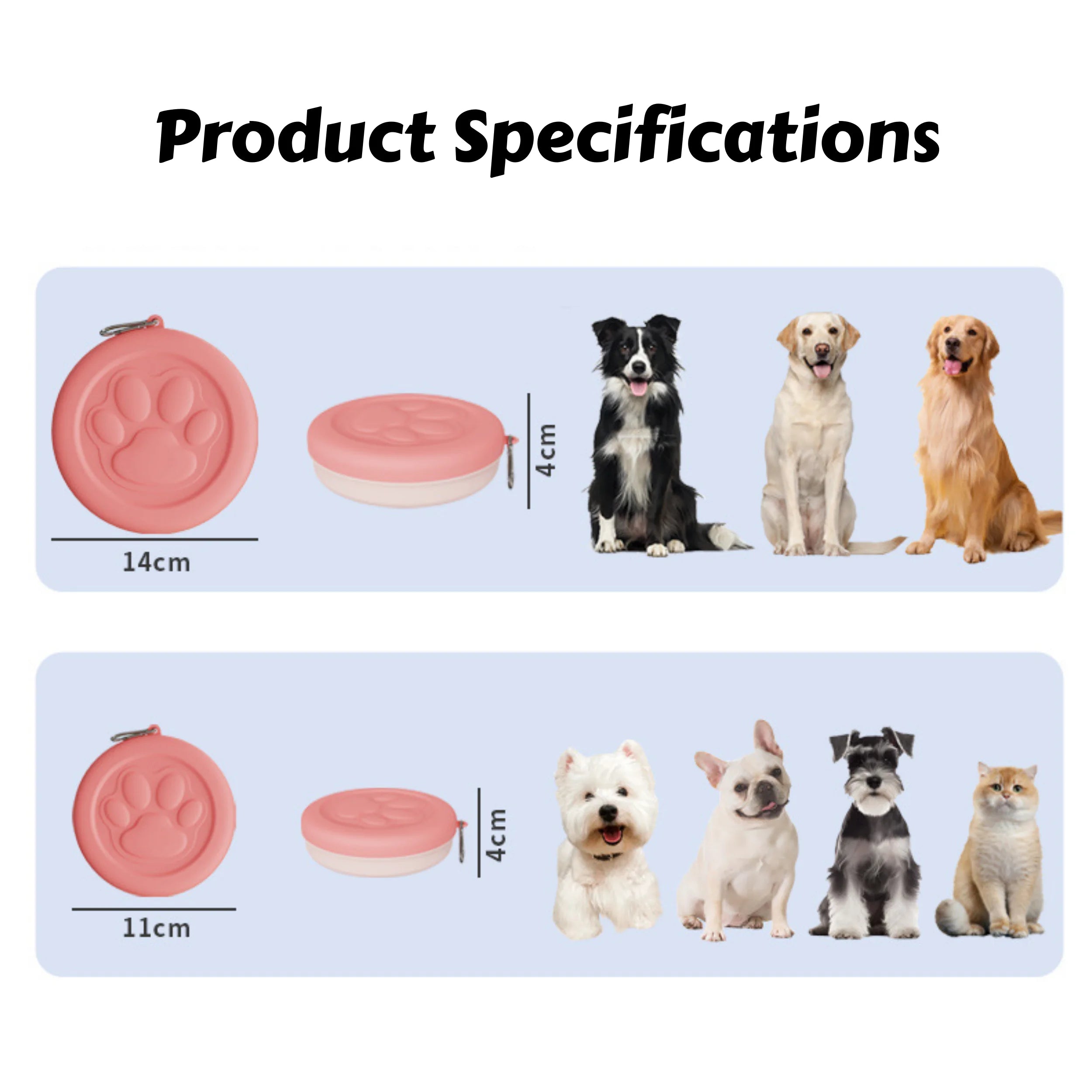 Collapsible Silicone Pet Travel Bowl — Foldable & Clip-On for Hikes & Adventures