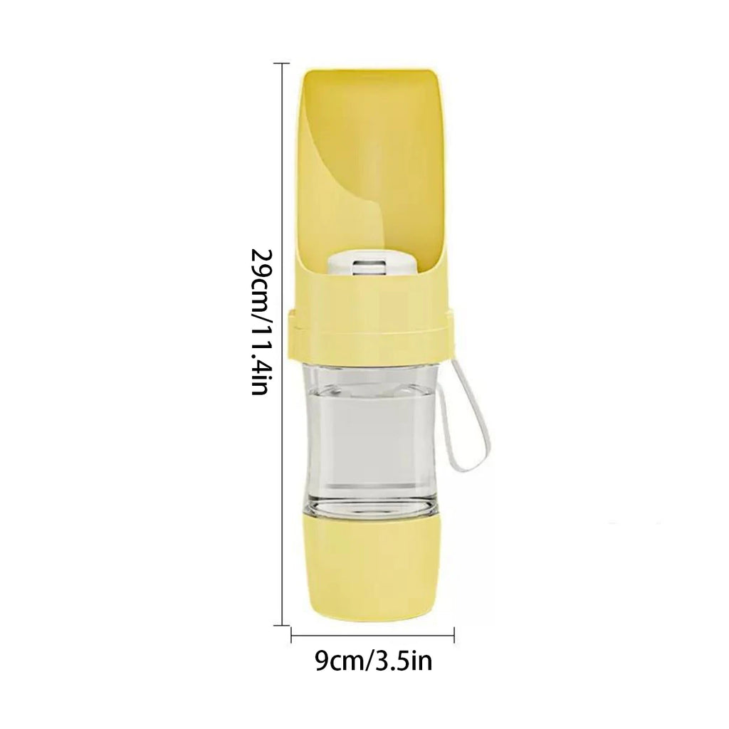 2-in-1 Portable Dog Water Bottle & Food Feeder — Perfect for Walks & Travel