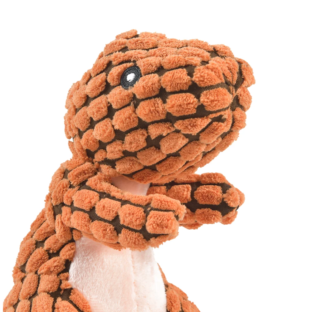 Plush Dinosaur Dog Toy — Squeaky Stuffed Chew Toy for Dogs & Cats