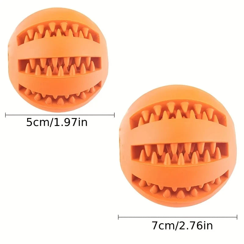 IQ Treat Dispensing Chew Ball — Interactive Dog Toy for Boredom & Teeth Cleaning