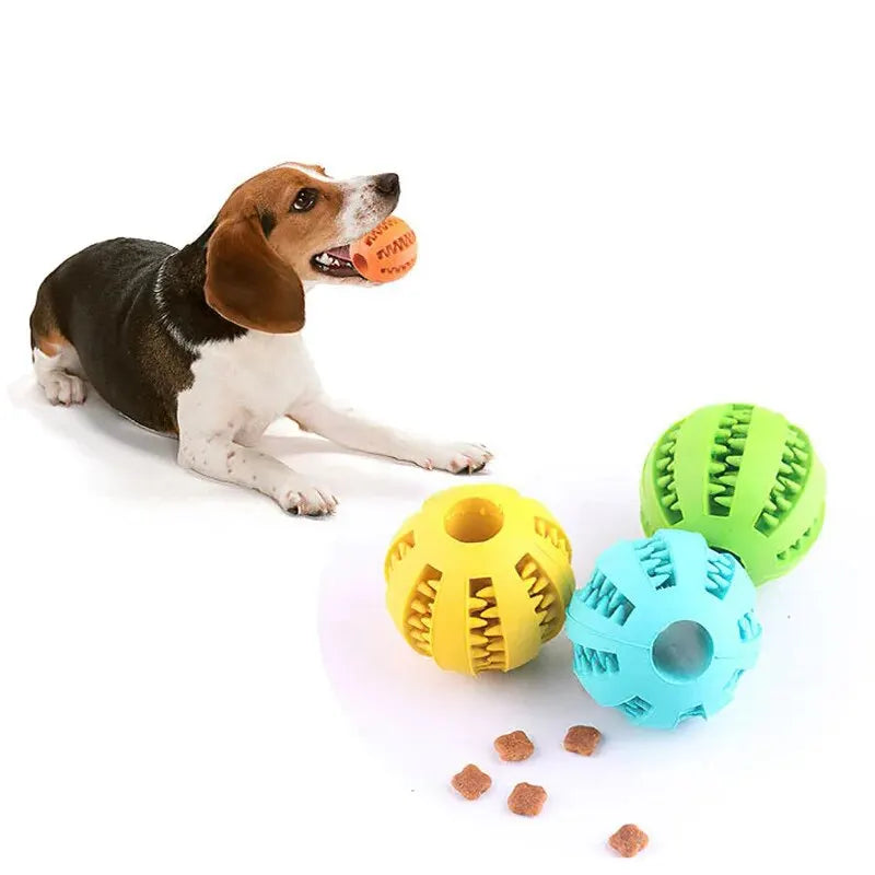 IQ Treat Dispensing Chew Ball — Interactive Dog Toy for Boredom & Teeth Cleaning