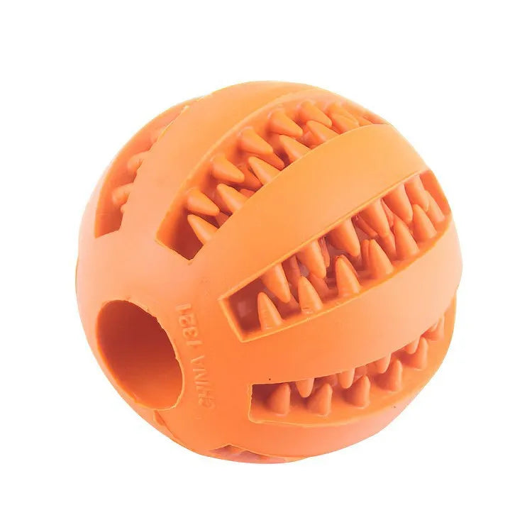 IQ Treat Dispensing Chew Ball — Interactive Dog Toy for Boredom & Teeth Cleaning