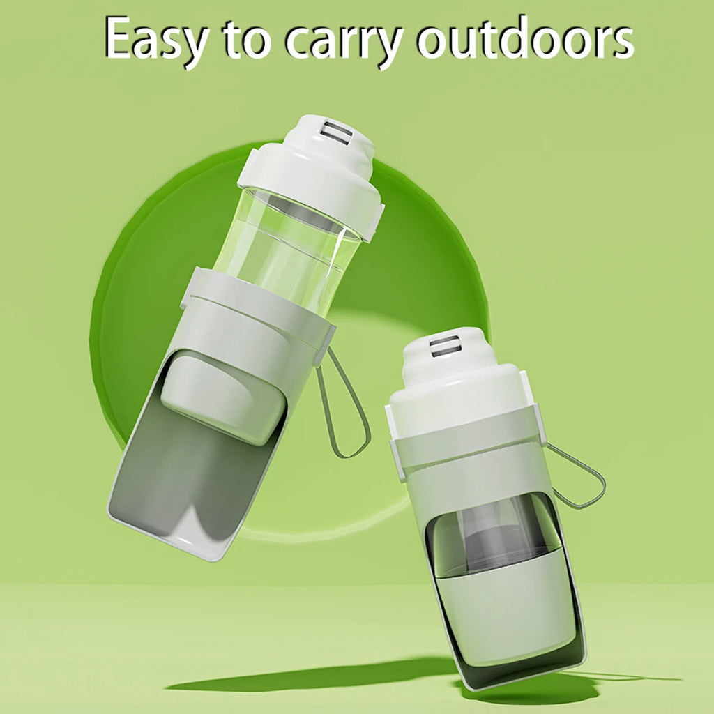 2-in-1 Portable Dog Water Bottle & Food Feeder — Perfect for Walks & Travel