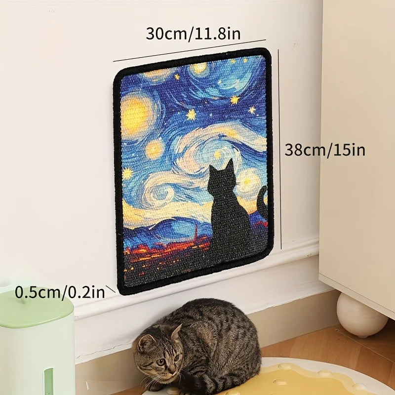 Wall Art Cat Scratch Pad — Protect Your Walls & Actually Look Good Doing It