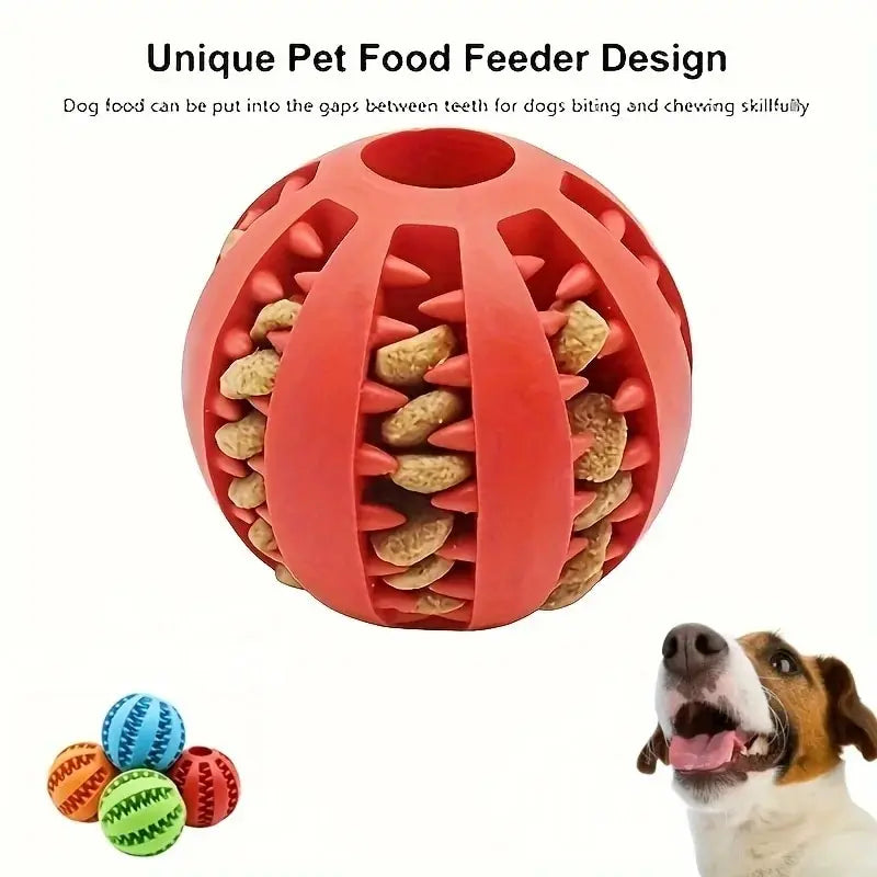IQ Treat Dispensing Chew Ball — Interactive Dog Toy for Boredom & Teeth Cleaning