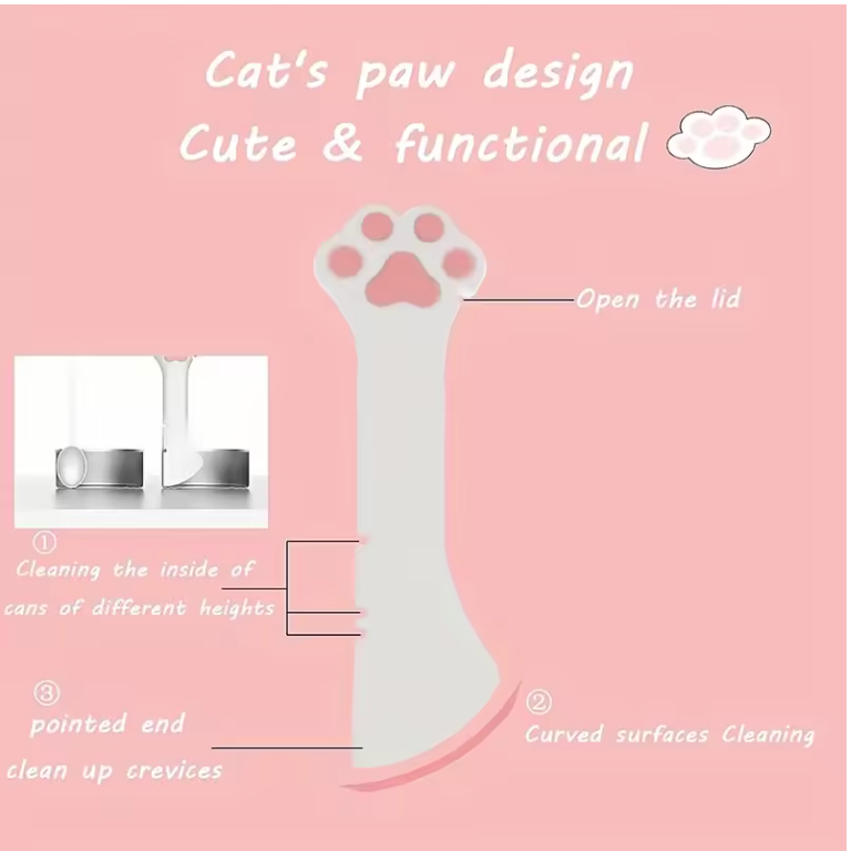 Stay-Fresh Silicone Can Lids + Paw Spoon Set — For Dogs & Cats