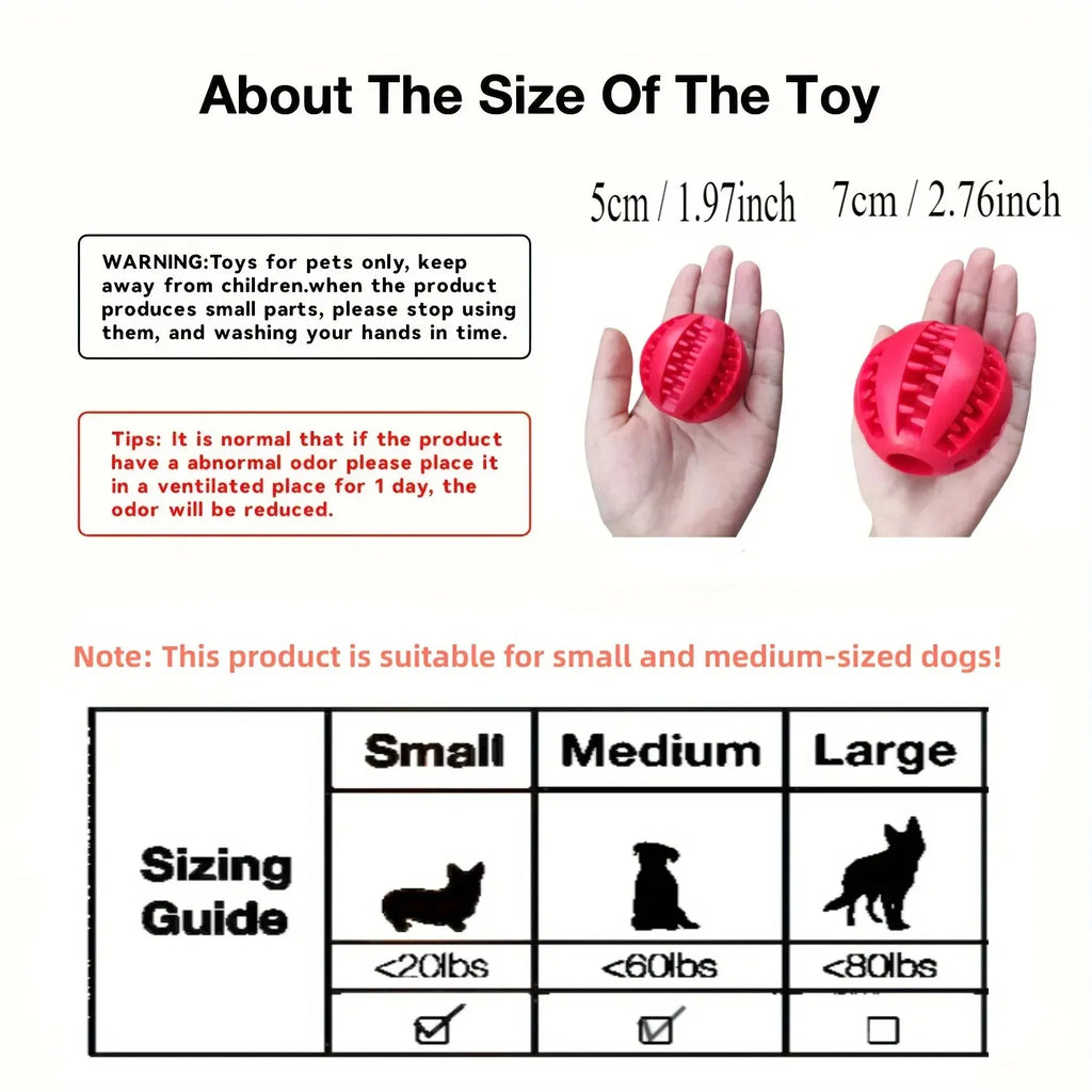 IQ Treat Dispensing Chew Ball — Interactive Dog Toy for Boredom & Teeth Cleaning